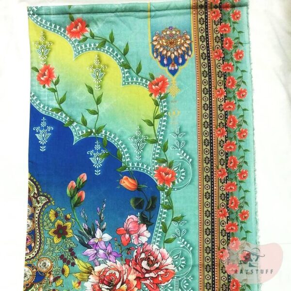 Malhar Digital Printed Cotton Green