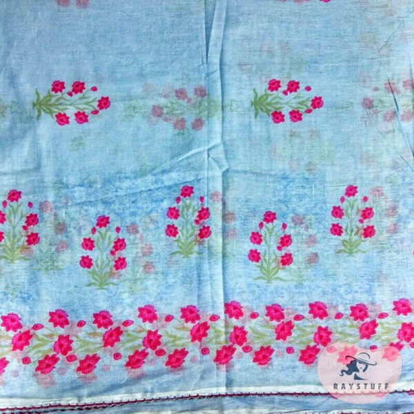 Cotten Hand Work Sky Blue