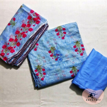 Cotten Hand Work Sky Blue